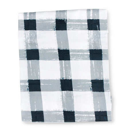 Grey Gingham Fitted Sheet